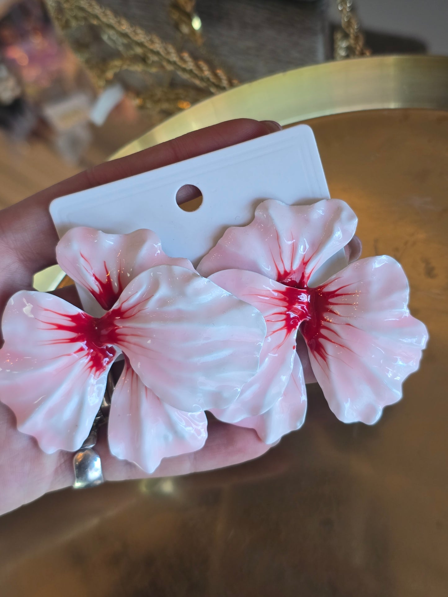 MAXI FLOR ROSA PAR Bisutería