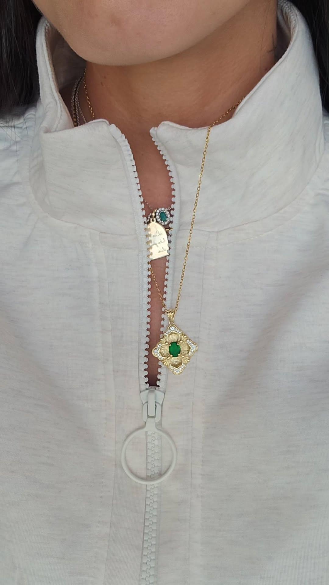 VINTAGE EMERALD NECKLACE