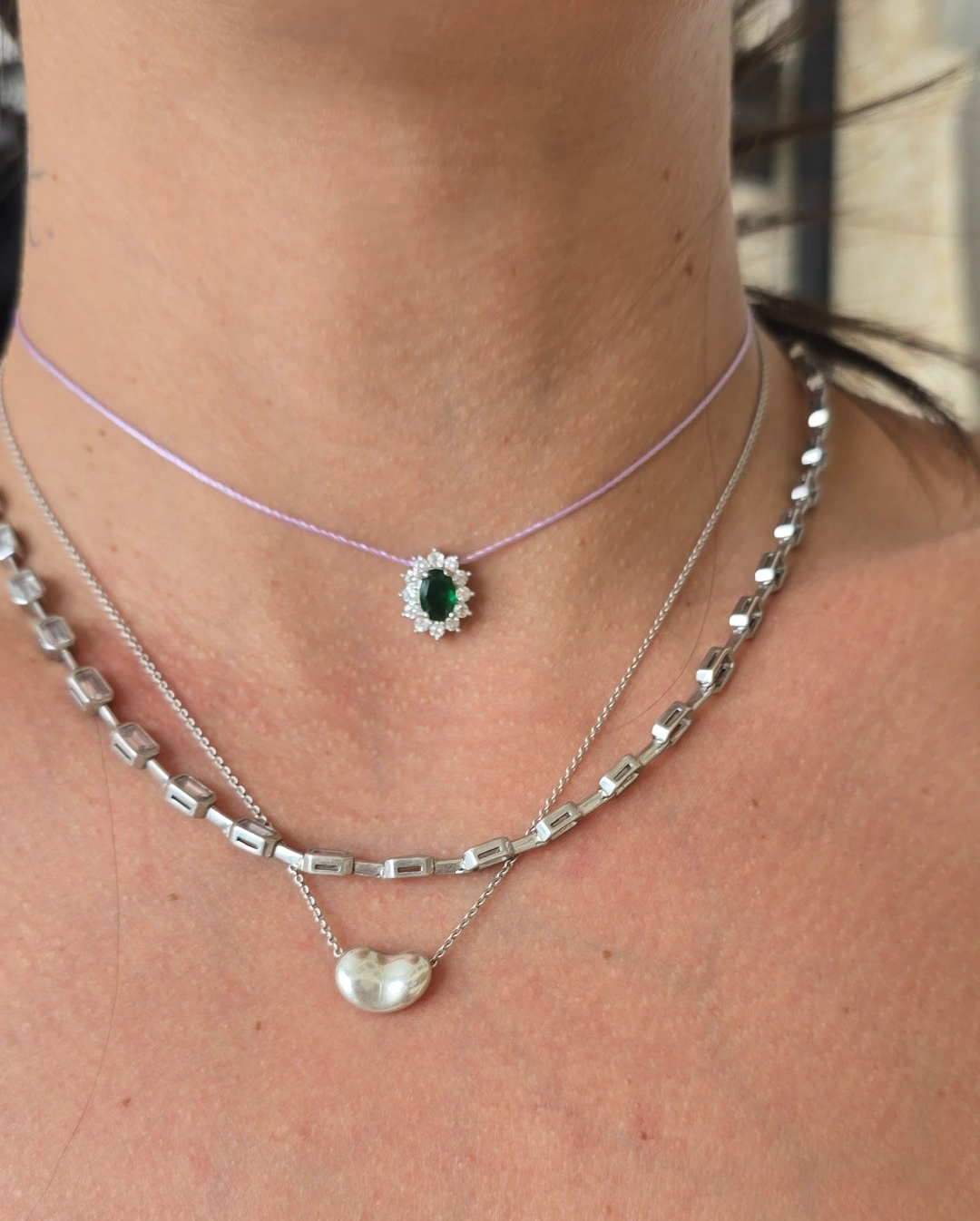 One diamond (lila y verde)
