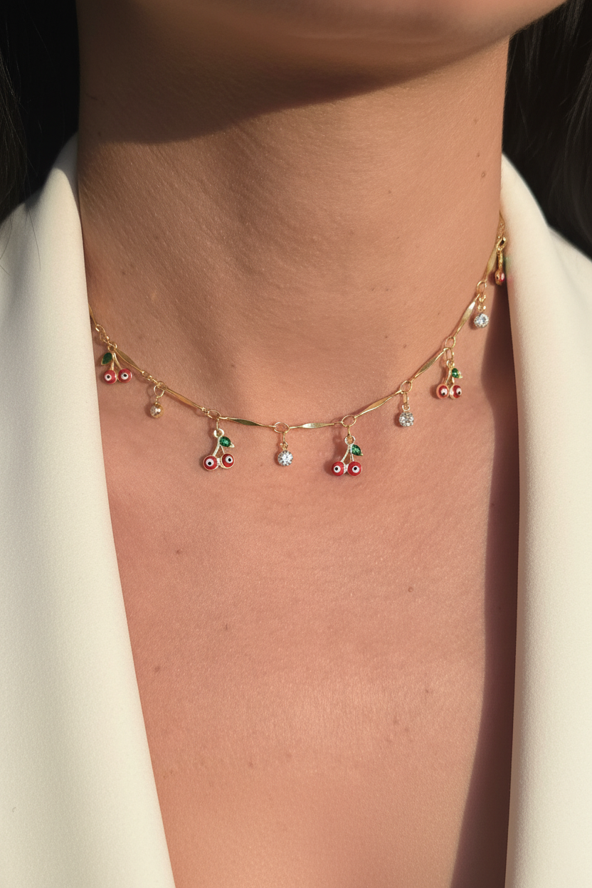 Eye Cherry Necklace