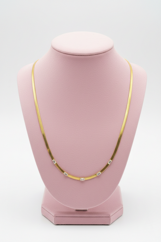 SNAKE DIAMONDS NECKLACE