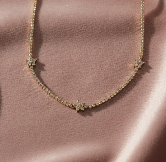 FLOWER DIAMONDS CHOKER