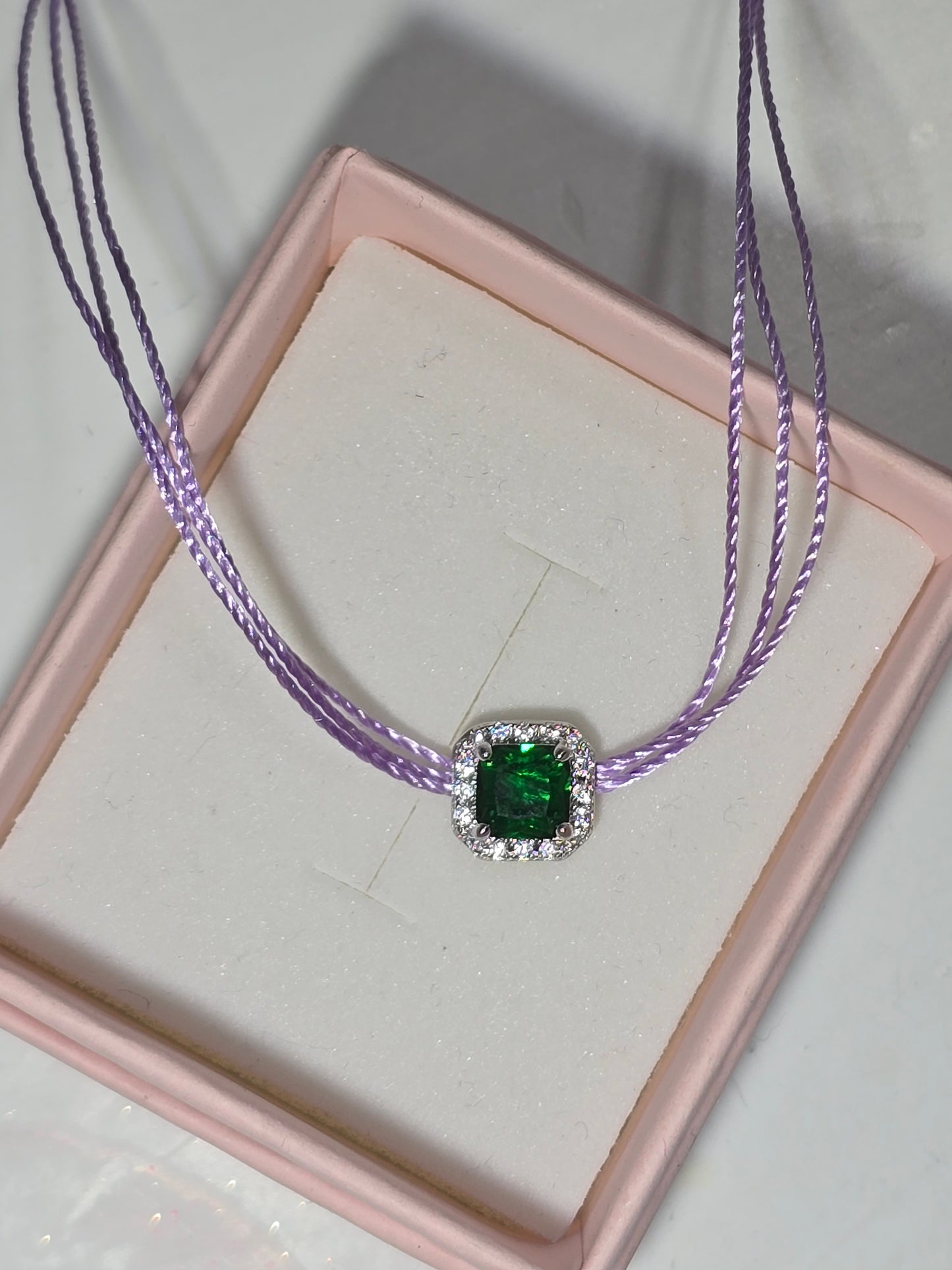 One diamond green & purple