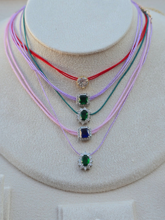 Diamond green & purple
