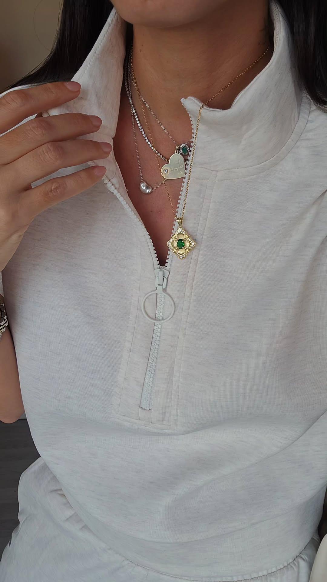 VINTAGE EMERALD NECKLACE