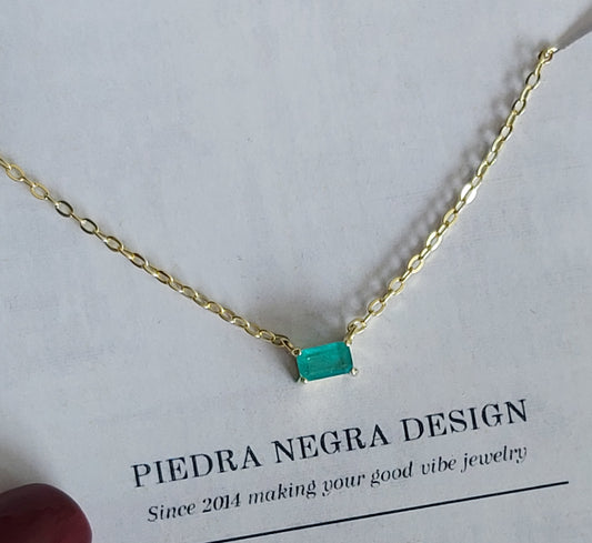 BABY EMERALD NECKLACE