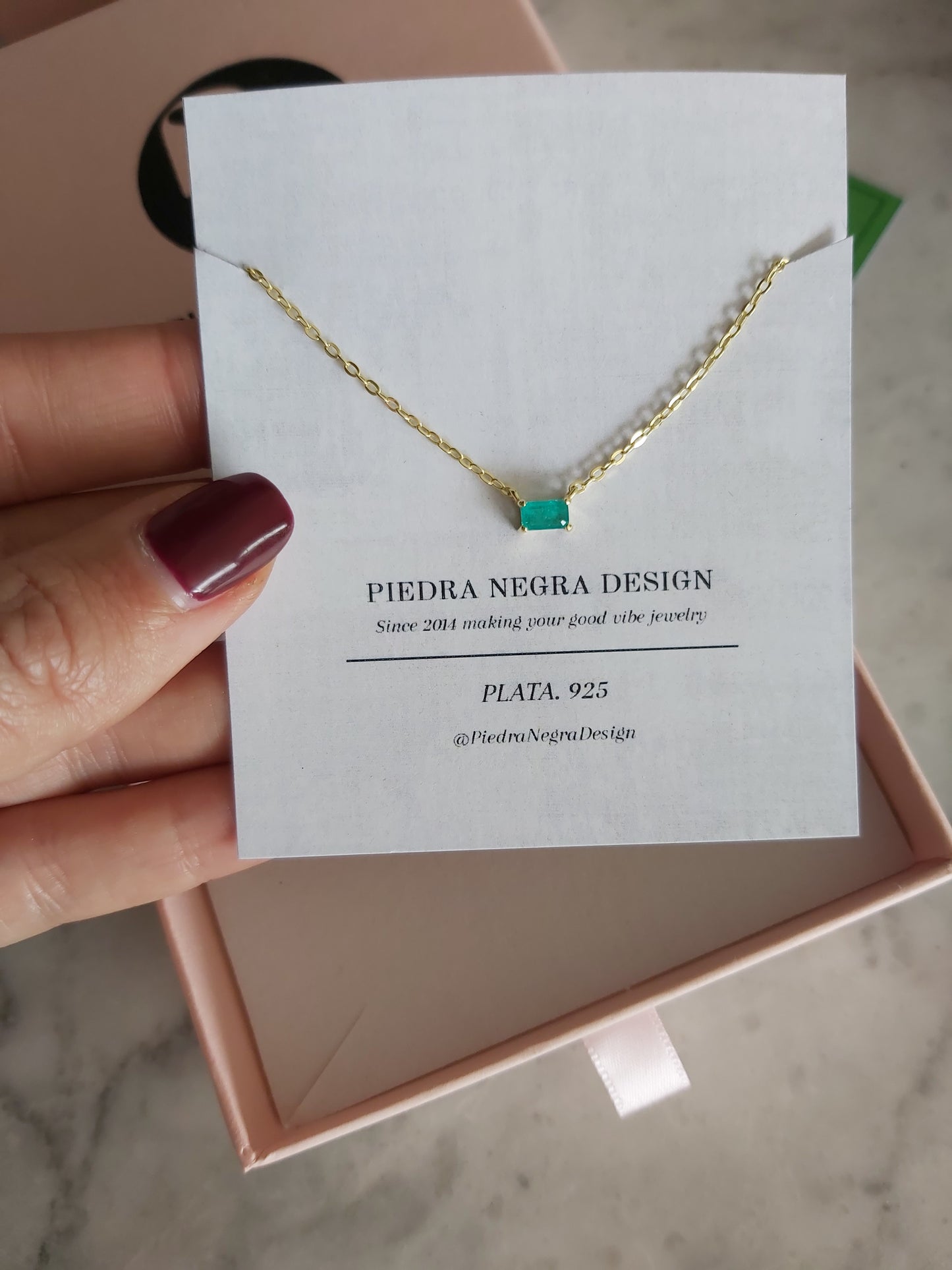 BABY EMERALD NECKLACE