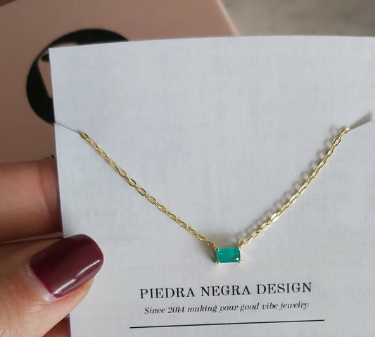 BABY EMERALD NECKLACE