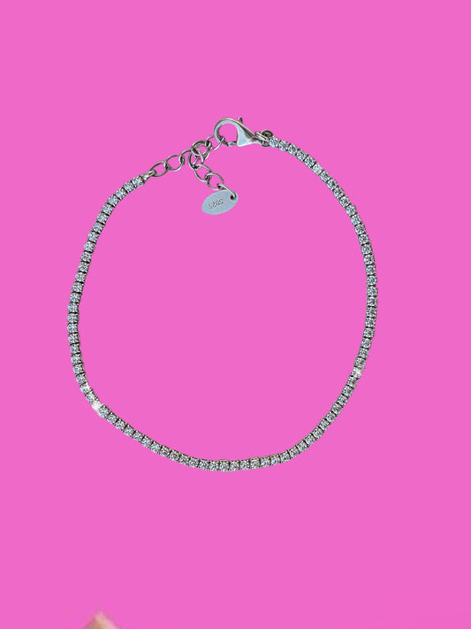 Tennis bracelet (Plata)