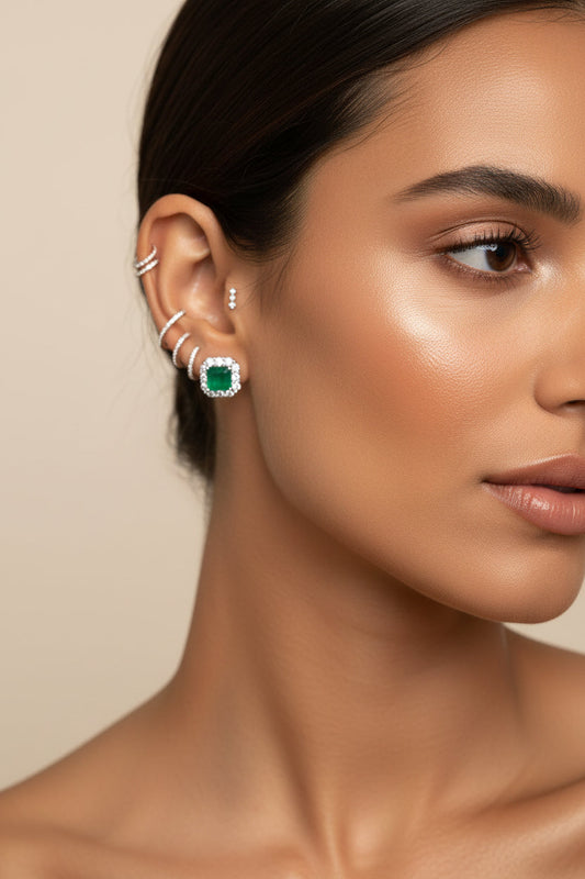 ROYAL VIBES ESMERALDAS (PAR ARETES)