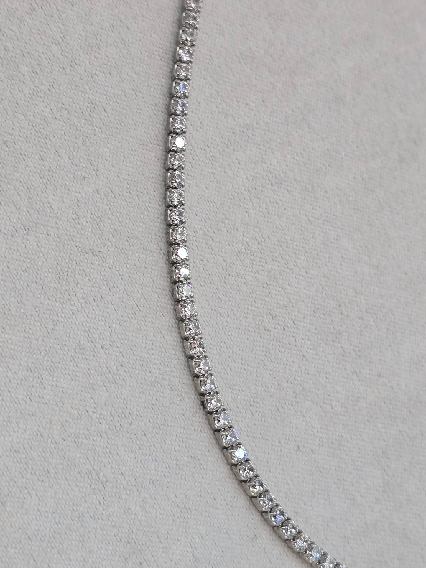 Tennis necklace classic (Plata. 925)