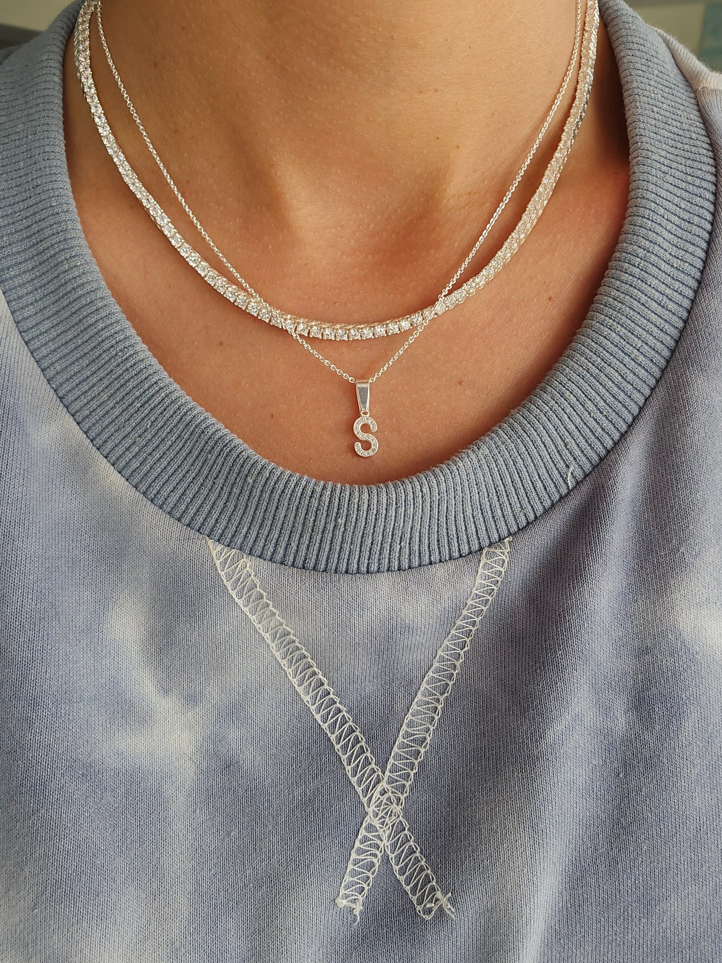 TENNIS NECKLACE DE PLATA