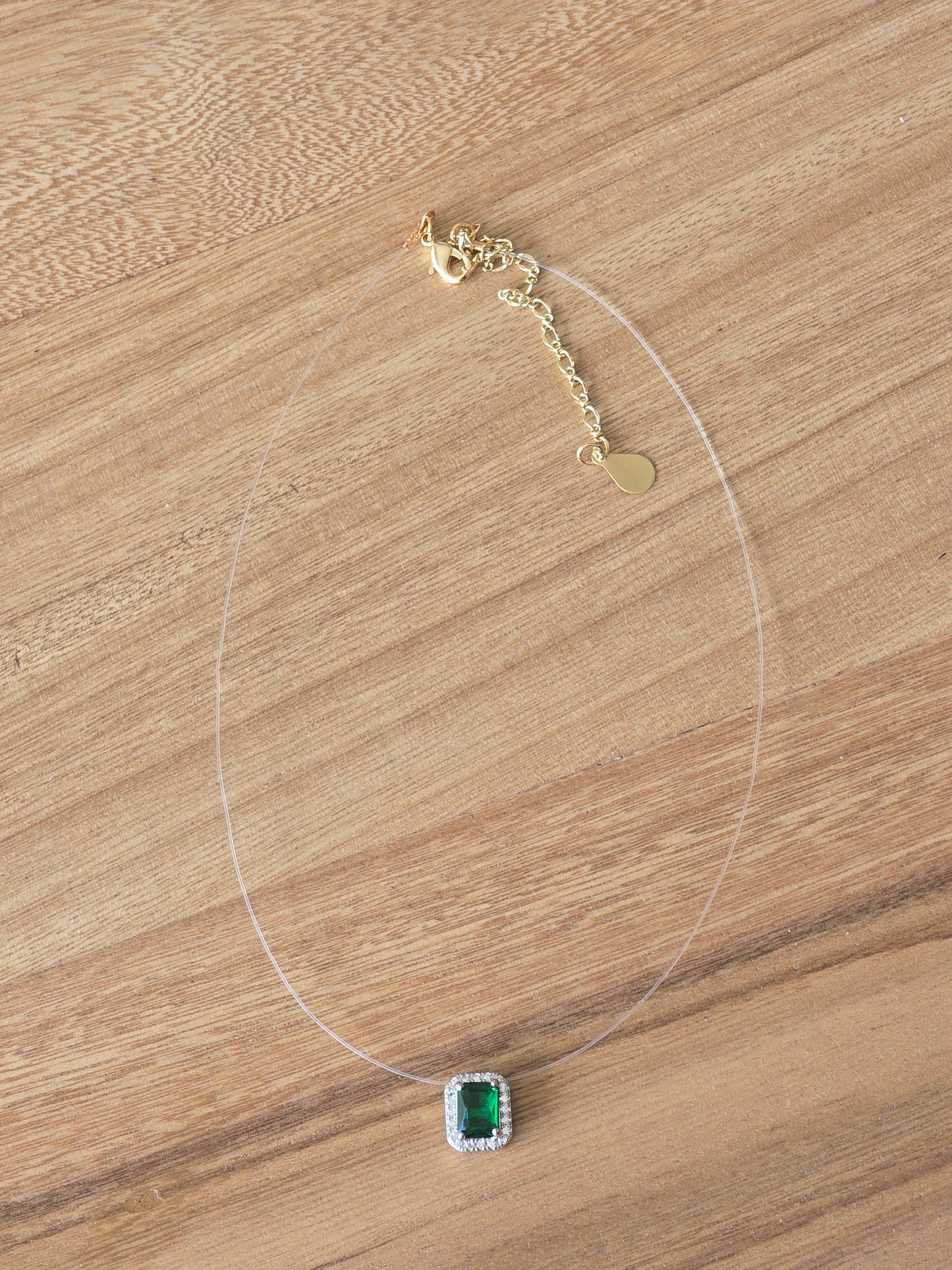 Calm Cristal Emerald (rodio y baño de oro)