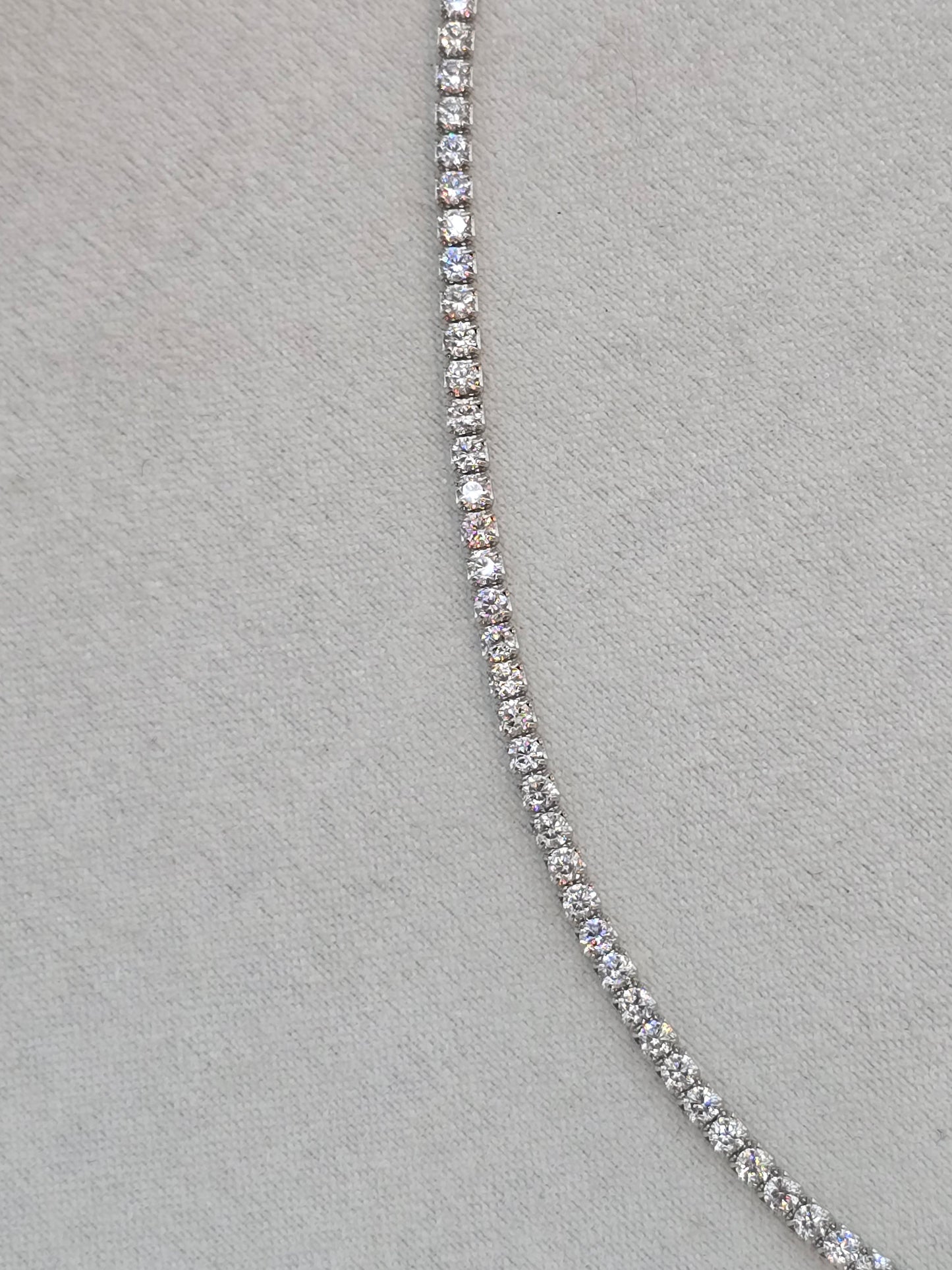 Tennis necklace classic (Plata. 925)