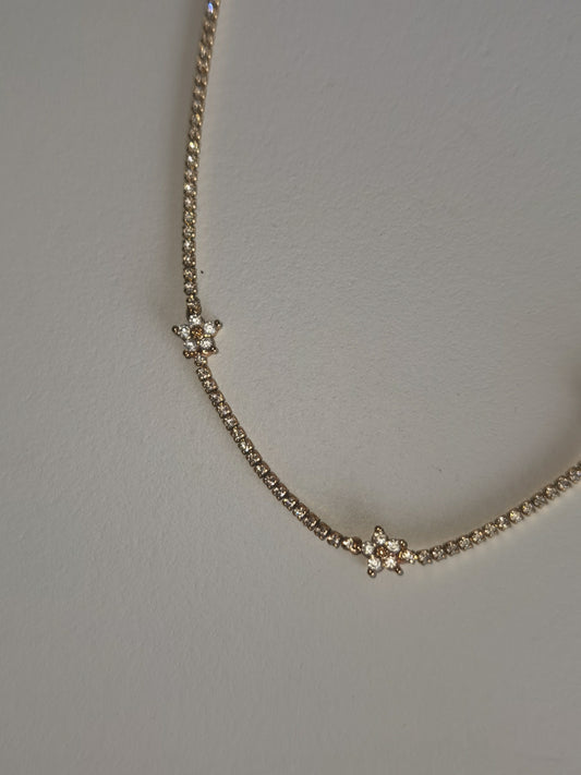 FLOWER DIAMONDS CHOKER