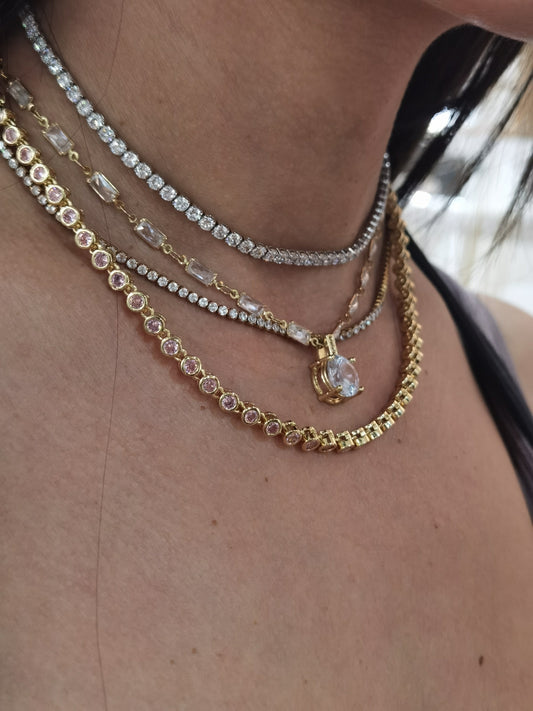 BUBBLE GUM DIAMONDS NECKLACE